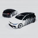 BMW E30 Wagon Rotiform AeroDisc Technic rendering by sdesyn