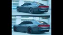 Dodge Charger Daytona SRT Concept Shooting Brake Magnum revival rendering by TheSketchMonkey