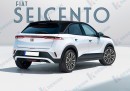 Fiat 600 Seicento EV revival rendering by KDesign AG