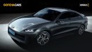 CGI Hyundai Ioniq 6 Prophecy comparison rendering by Gotcha Cars