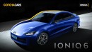 CGI Hyundai Ioniq 6 Prophecy comparison rendering by Gotcha Cars