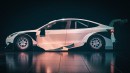 Tesla Model 3 Super GT slammed widebody rendering by jota_automotive