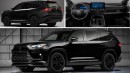 Toyota Grand Highlander Black Edition rendering by AutoYa