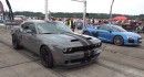 Dodge Challenger Hellcat races three German opponents