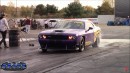 Dodge Challenger Scat Pack drag racing on DRACS