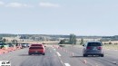 Audi SQ7 vs Dodge Challenger SRT Hellcat on Drag Car 4K