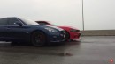 Dodge Charger 392 drag and roll races with Infiniti Q50 Red Sport on Sam CarLegion