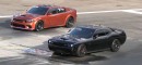 Dodge Charger Hellcat Widebody takes on a Dodge Challenger Hellcat