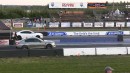 BMW M5 vs Dodge Charger Redeye drag race on Wheels Plus