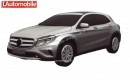 Mercedes-Benz GLA 180 CDI Leaked Patent Photo