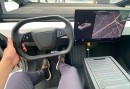 POV picture from inside the Tesla Cybertruck