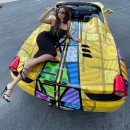 Colorful Ferrari 458 Spider meets naughty YouTuber Tiana Musarra for Metro Group Miami promo