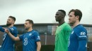 Chelsea FC players train with a little help from the Hyundai IONIQ 5