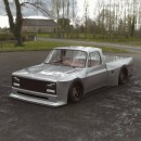 Widebody Chevrolet C10 with Coke bottle styling (rendering)