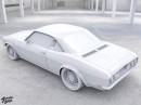 C8 Corvette LT2 V8-swapped 1965 Chevrolet Corvair (rendering)