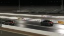 Chevy Camaro SS drag race with Charger SRT Hellcat on Wheels
