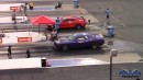 Chevy Camaro ZL1 drag races Hellcant and Super Stock on DRACS