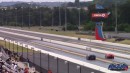 Chevy Camaro ZL1 drag races Hellcant and Super Stock on DRACS