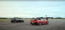 Alfa Romeo 8C Competizione vs Chevrolet Corvette C7 Stingray Convertible drag race
