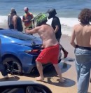 Chevy Corvette C8 got stuck in the sand
