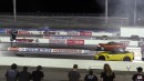 Chevy Corvette Z06 vs Ford Mustang GT drag race on Wheels