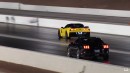Chevy Corvette Z06 vs Ford Mustang GT drag race on Wheels