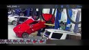 C8 Corvette Z06 falls of car lift