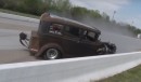 Chevy Nova and "Dirty 30" Crash Hard at New Drag Strip, Driver Barely Escapes