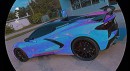 Forgiato C8 Chevrolet Corvette with custom mirror-like color-changing wrap and more