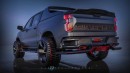 Chevy Silverado “Rhino” with 1967 Ford Mustang Restomod rendering by carmstyledesign1