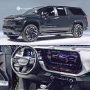 Chevrolet Tahoe and Suburban RST rendering with Silverado EV DNA
