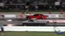 Chevrolet LUV Truck at TX2K22 vs turbo Ford Mustang and Turbo 2JZ Camaro on DRACS
