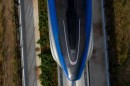 The new high-speed maglev recently unveiled in Qingdao, China, is capable of reaching a top speed of 600 kph (373 mph)