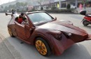 Chinese Builds Dragon-Lookalike Wooden Car
