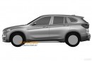BMW X1 patent filing, current wheelbase variant shown
