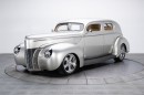 Chopped 1940 Ford Sedan with Aston Martin paint and Italian leather upholstery