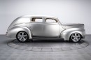Chopped 1940 Ford Sedan with Aston Martin paint and Italian leather upholstery