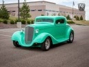 Chopped 1934 Chevrolet Coupe with LT1 engine swap and Mint Green paint