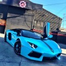Chris Brown’s Aventador Changed Into Sky Blue Color