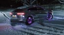 Chrome Lamborghini Urus Does Snow Donuts, Looks Amusing
