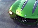 Mercedes-Benz 300 SL AMG GT R mashup rendering by abimelecdesign