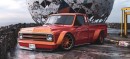 Clean-Slammed Widebody Chevy C10 rendering by rostislav_prokop
