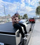 Jose Ramirez shows off his Tesla Cybertruck and Hummer EV pickup