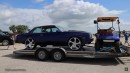 G-body Chevrolet Malibu with LSX engine swap at show and on the drag strip with 24s