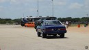 G-body Chevrolet Malibu with LSX engine swap at show and on the drag strip with 24s