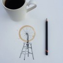 Coffee ring drawing by Carter Asmann