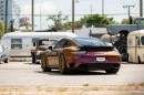 Color Flip Porsche 911 Turbo on Vossen Wheels