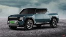 Kia EV9 Pickup Truck Concept rendering by SRK Designs