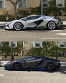Lamborghini Sian FKP 37 and Centenario spotted in Beverly Hills by hypercarhooligan on Instagram