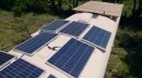 Converted School Bus Solar Panels and Roofdeck